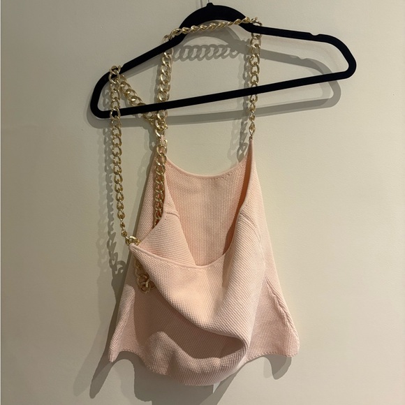 THE SEI NWT Asymmetric Chain Knit Top In Pearl Size Medium - Picture 8 of 8